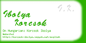 ibolya korcsok business card
